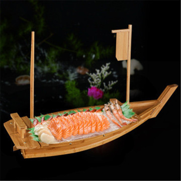 Japanese Cuisine Sushi Boats Sushi Tools Wooden Ship Model Wood Handmade Simple Ship Sashimi Assorted Cold Dishes Tableware Bar