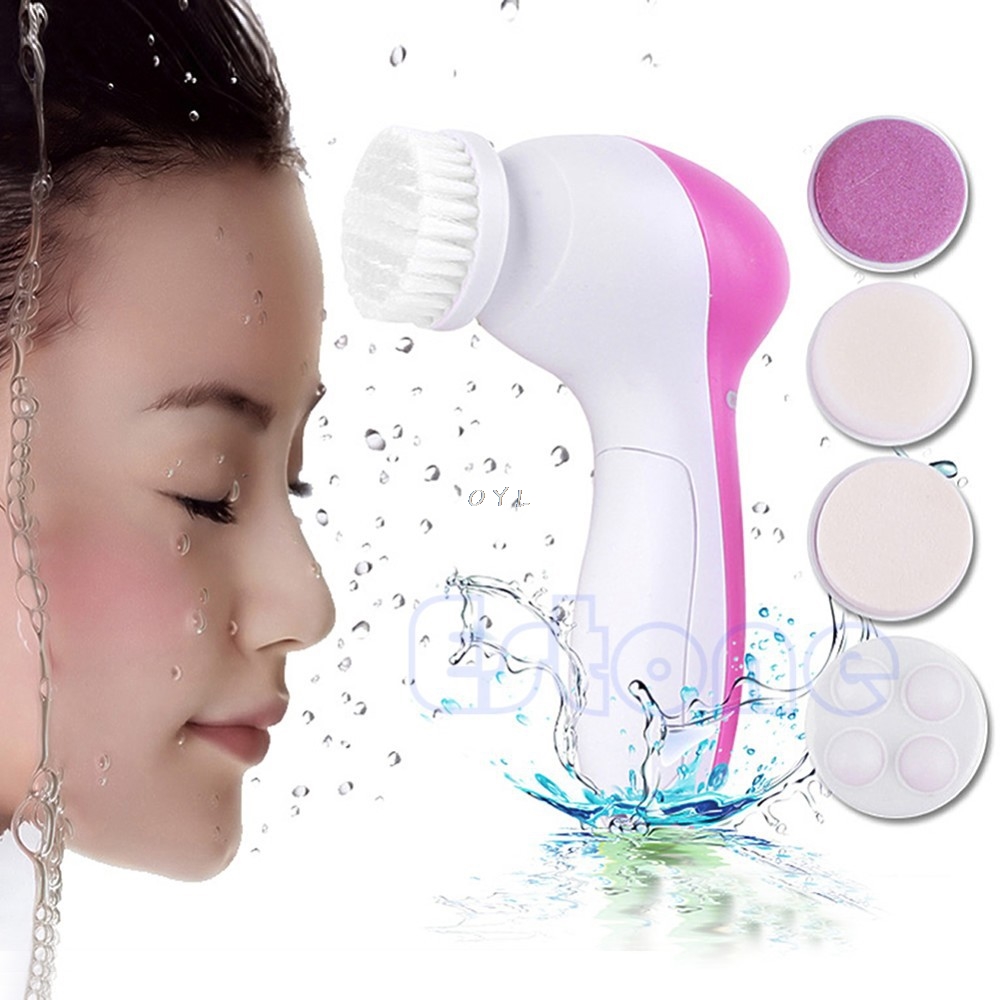 5 In 1 Smoothing Body Face Skin Care Facial Beauty Massager Cleansing Cleaner