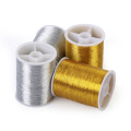 100 Meters/Roll Gold/Silver Polyester Cross Stitch Strong Threads Durable Overlocking Sewing Machine Threads Sewing Supplies
