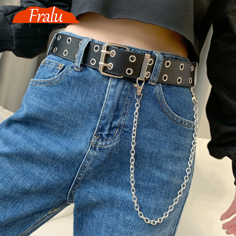 2020 Fashion Alloy women belt Belt Chain luxury for women belt Genuine Leather New style fashion Pin Buckle jeans Decorative