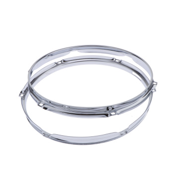 CHROME Die Cast Snare Drum Hoops 12'' 6 Ear/Hole/Lug, Zinc Alloy