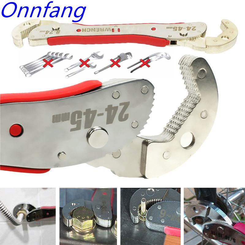 Hot Adjustable Spanner Multi-function Universal Wrench Tool Home Repair Key Hand tool Multi Purpose Universal Pipe Wrench