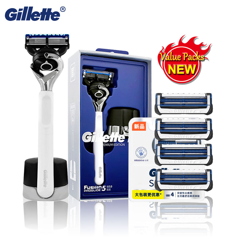 Men Shaving Razor Original Gillette Skin For Sensitive Skin Manual Razor Cassettes Includes Handle And Replaceable Razor Blades