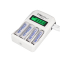 4 slots LED battery charger battery compatible with fast charging for AA / AAA Ni-MH nimh ni mh / Ni -cd rechargeable battery