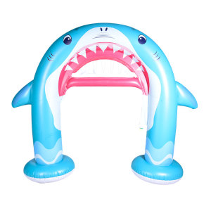 Amazon Wholesale Kids PVC Inflatable Shark Sprinkler Arch