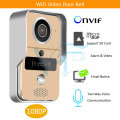 5pcs/lot Free shipping 1080P wireless doorbell camera waterproof rainproof cover video doorphone wifi audio door bell VF-DB04