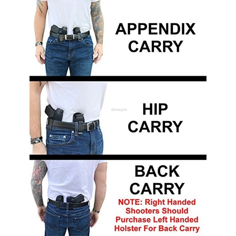 Universal Military Pistol Holster Concealed CS Tactical Gun Holster for All Compact Subcompact Gun Holsters with Magazine Pouch