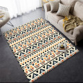 Modern Orange Yellow Geometric Strip Carpet Ethnic Style Living Room Decoration Long Carpet Kitchen Hallway Washable Mats