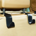 2pc Car Seat Back Hooks Hanger Organizer Universal Headrest Mount Storage Hook House Storage Simple Styling Car Coat Hanger