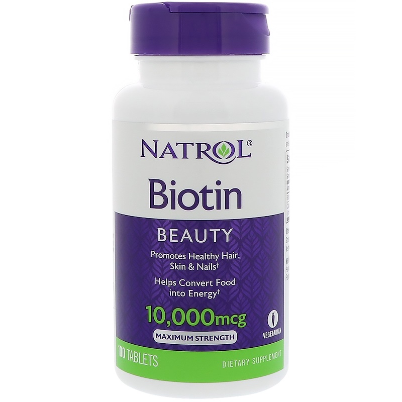 2pcs Natrol Biotin -- 10000 mcg biotina cabello biotin for hair biotine 100 Tablets