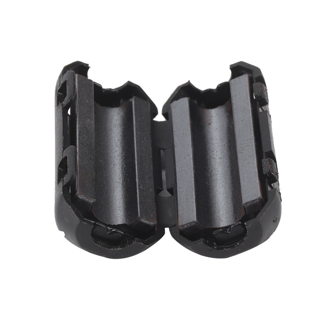 10Pcs Black Cable Clip On Clamp binder clips RFI EMI Noise Filters Ferrite Core For 5mm Cable Wholesale dropshipping