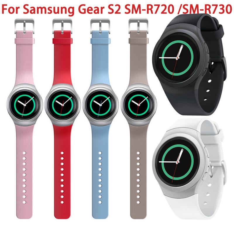 Silicone Watchband For Samsung Gear S2 SM-R720 / SM-R730 Replacement Bracelet Strap Smart Watch Band Smart Accessories