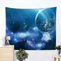 Vast Starry Sky Aurora Moon Earth Creative Tapestry Living Room Background Hanging Cloth 95x73cm/150x100cm/150x130cm/200x150cm