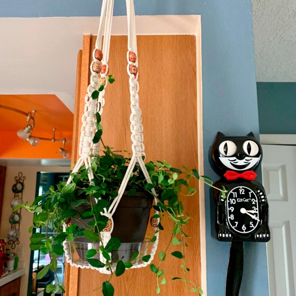 Handmade Macrame Plant Hanger Flower Pot Hanger Flowerpot Net Hanging Basket for Plants Hanger for Wall Decor Countyard Garden