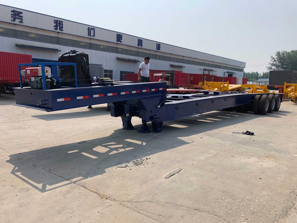 60 tons low bed chassis semi trailer