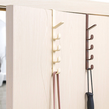 Plastic Home Storage Organization Hook Rails Bedroom Door Hanger Clothes Hanging Rack Holder Hook For Bags Towel