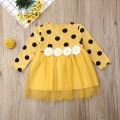 2019 Baby Spring Autumn Clothing Baby Girls Dress Kids Girl Long Sleeve Clothing Party Wedding Infant Dresses Polka Dots Gown