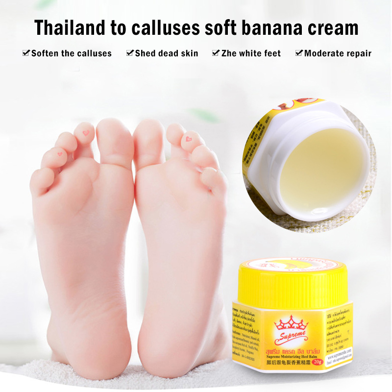 20g Moisturizing Removal Dead Skin Crack Treatment Banana Oil Anti-Drying Soften Heel Cracked Repair Cream Hand Feet Care TSLM2
