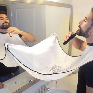 Waterproof Floral Cloth Man Beard Bathroom Accessories Black Beard Apron Hair Shave Apron for Man Household Cleaning Protecter