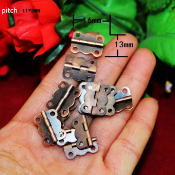 Red Bronze Butterfly Metal Cabinet Door Luggage Furniture Hinge,4 Holes Decor,Antique Vintage,16*13mm,100Pcs