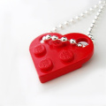 Brick heart necklace for women men egirl eboy couples valentine day gift harajuku style puzzle friendship bff necklace with logo