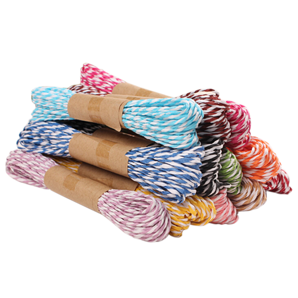 DIY Twisted Paper Raffia Craft Favor Gift Wrapping Twine Rope Thread Scrapbooks Invitation Flower Decoration 11 Colors 10M 2mm