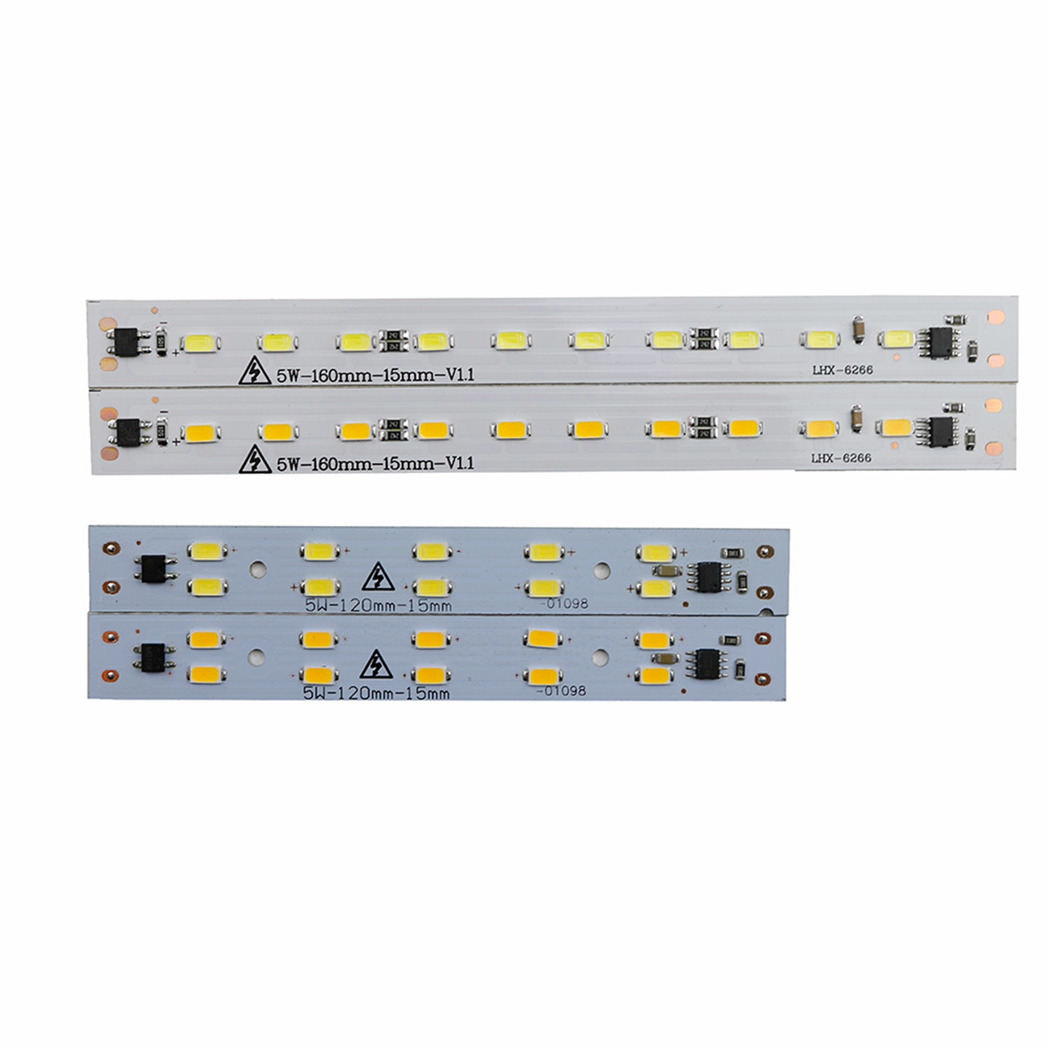 10pcs LED Light Bar Led PCB Light Source Rigid Strip Driverless AC220V for T5 T8 Tube 5w 6w 10w 180-260V SMD5730 Warm White JQ