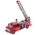Vintage Tin Diecast Fire Ladder Truck Inertia Vehicle Model Adult Toys Gifts