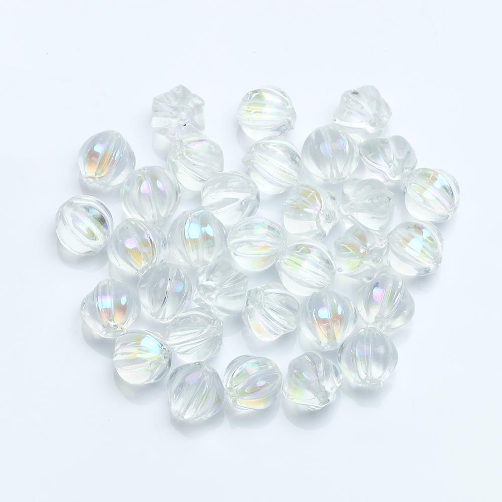 8x9mm 20pcs Pumpkin Flower Czech Crystal Glass Beads Multicolor Glaze Loose Spacer Beads for Jewelry Making DIY Necklace Earring