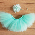 Newborn photography costume puff skirt baby girl tulle flower headband baby photography props baby birthday gifts