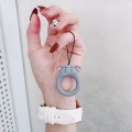 Cute Silicone wrist strap Lanyard For Keys Phones Ring Straps for iPhone7 Keycord Lanyards Finger Rings Mobile Phone Accessories