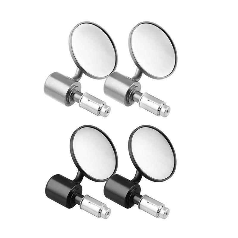 1 Pair 7/8" Motorcycle Rearview Mirror Round Handlebar Bar End Rear View Mirrors Bike Motorbike Side Mirror Accessories