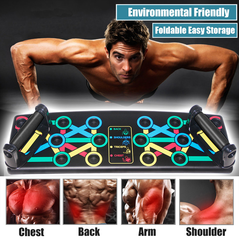9 in 1 Push up Board Foldable Multifunctional Board for Push-ups Mens Push Up Exerciser Gym Home Fitness Exercise Equipment