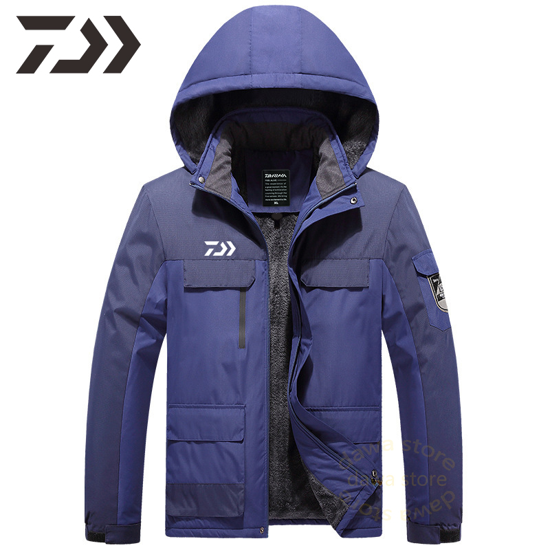 Winter For Fishing Jacket Warm Waterproof Fishing Clothes Thicken Coat Velvet Fishing Wear Outdoor Men Clothes For Winter Shirt