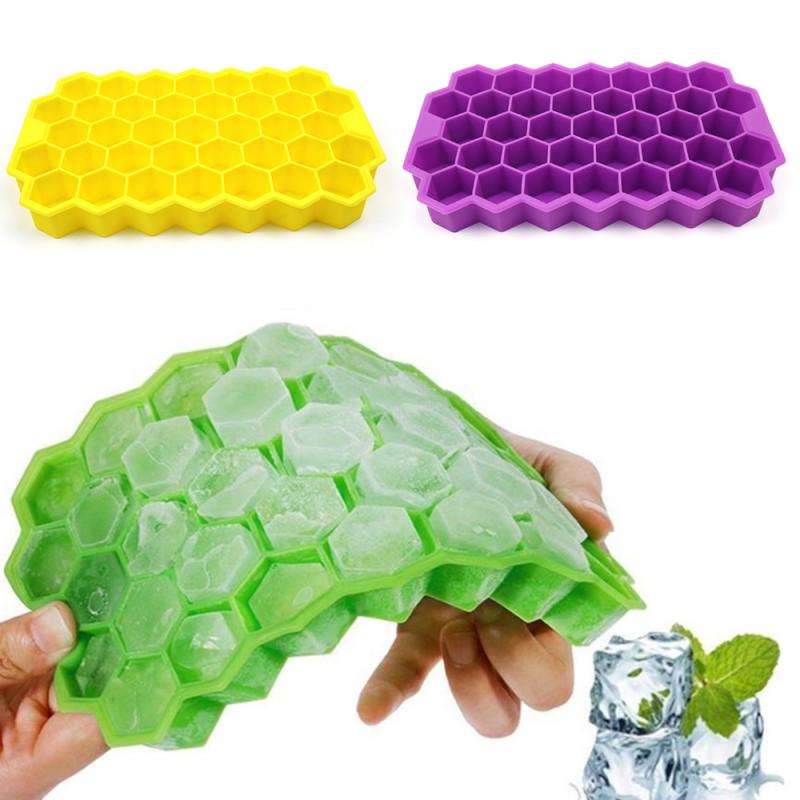 37 Cubes Ice Tray Cube Mold Creative DIY Honeycomb Shape Ice Cube Ray Mold Ice Cream Party Cold Drink Bar Cold Drink Tools