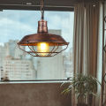 American Loft Industrial Retro Iron Pendant Lights Vintage Dining Room Bar Cafe Pot Cover Netting Hanging Light Decor Lamps E27