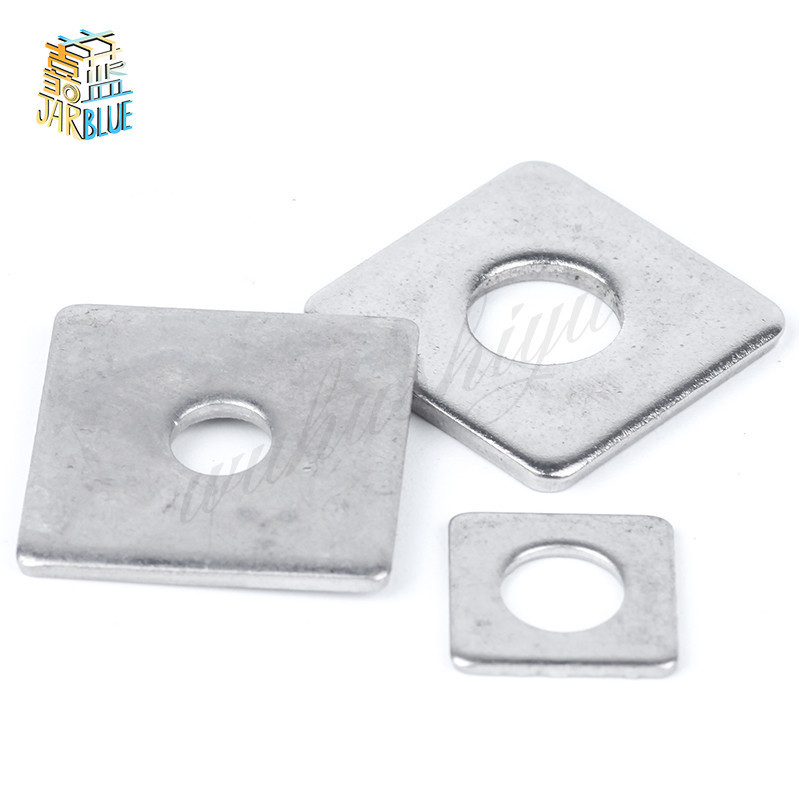 Free shipping 304 stainless steel square gasket square washer M3 M4 M5 M6 M8 M10 M12 M14 M16 curtain wall with square pad