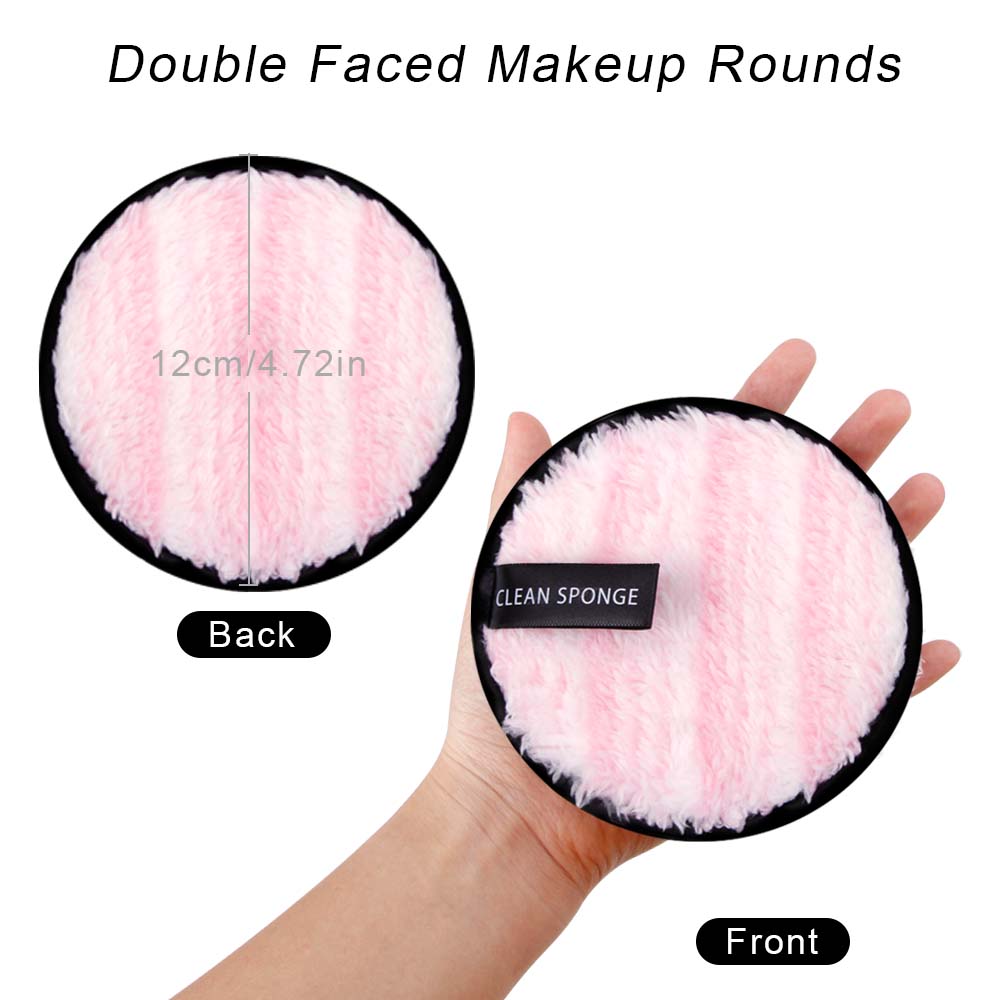 Makeup Remover Cloth Reusable Cotton Pads Microfiber Make Up Remover Face Cleansing Pads Eyelash Extensions Headband Makeup Wrap