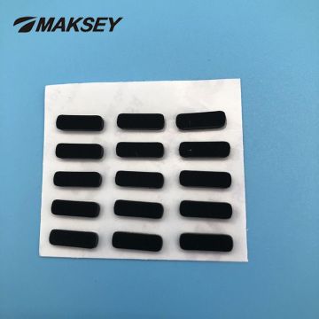 MAKSEY Silicone Rubber Feet Oval Mat 3M Self-adhesive Equipment Feet Pad Width 3MM Protection Sticky Nylon Shock Absorber Sheet