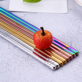 1 Pair Stainless Steel Chopsticks Tableware Colorful Length 23cm Reusable Chinese Chopsticks Antiskid Dishware New Year Gifts