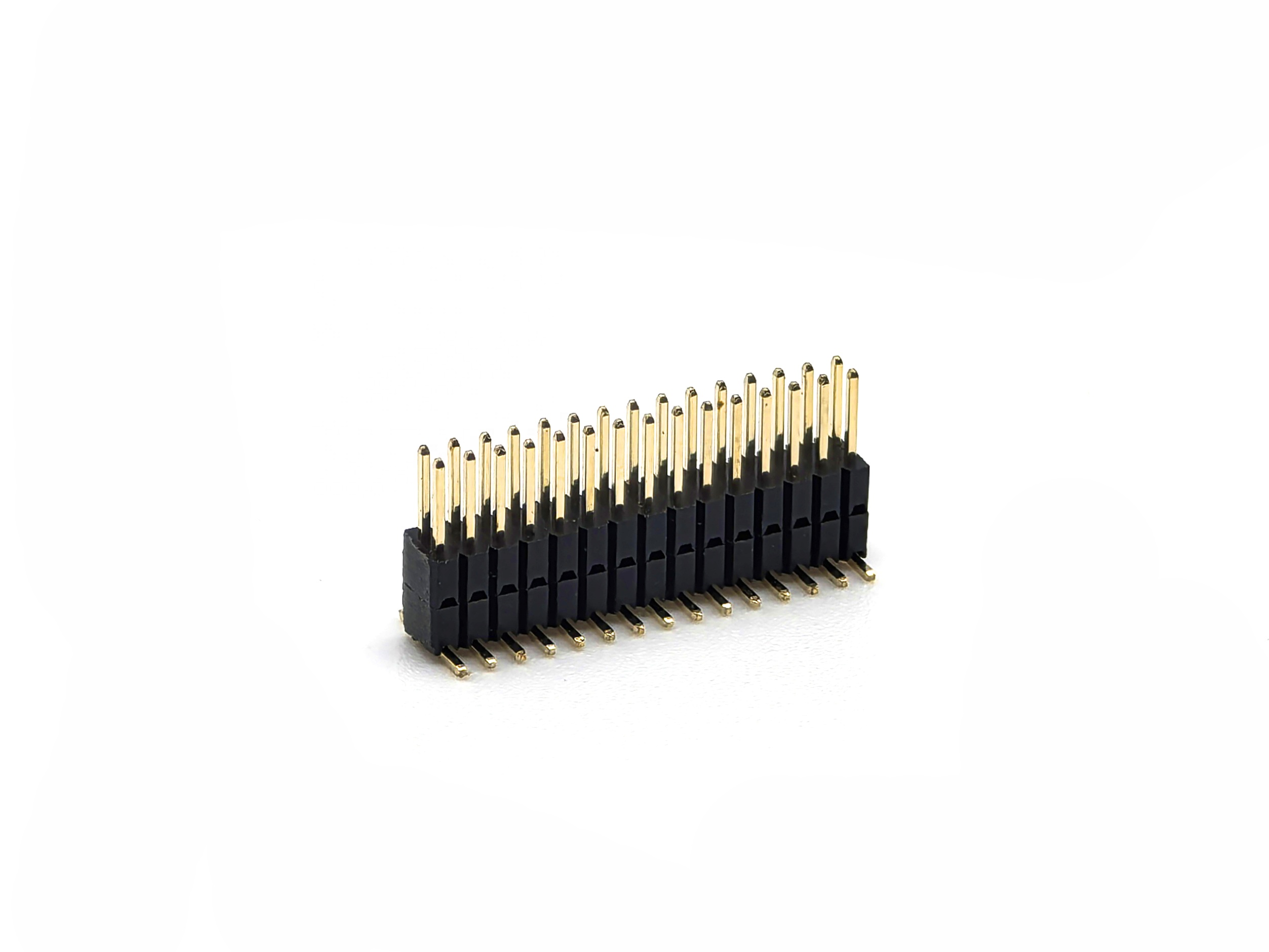 Dual Row SMT Pin Header Connector 1.27mm Pitch SQ0.4/0.46mm H2.5+2.5mm 2*15P