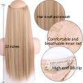 WERD Long Straight Clip in one Piece Synthetic Hair Extension 5 Clips False Blonde Hair Brown Black Hair Pieces for Women
