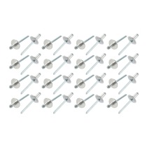 40Pcs 5x10/13/16/18mm Blind Rivets Aluminum Open End Large Flange Rivet Fasteners For Aircraft Machines Electrical Appliances