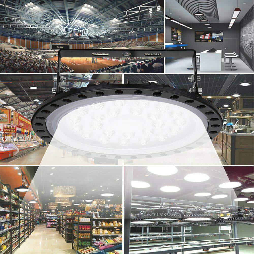 220V LED High Bay Light 50/100W Low Bay UFO Warehouse Industrial Lights for Supermarket Office Parking Lot Lamp