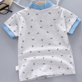 2020 Summer Children Boys Polo Shirts Letter M Print Short Sleeve School Girls Cotton Lapel Tops Birthday Party Todder Tee Shirt