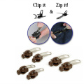 6 pcs! Zipper head Rescue Instant Repair Kit practical Fix black zippers for clothing garment Replacement accessories