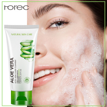 ROREC Aloe Vera Extract Collagen Repair Facial Cleanser Hydrating Oil Control Cleanser Acne Treatment Deep Pore Clean 100g