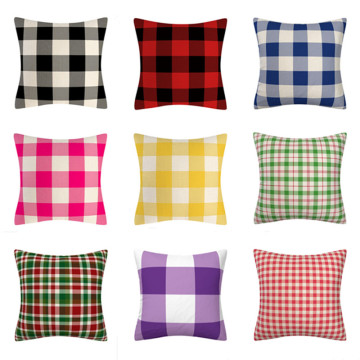 Colorful Geometric Plaid Pattern Cushion Cover Black Purple Soft Throw Pillow Cover Hotel Sofa Decorative Pillow Case Pillowcase