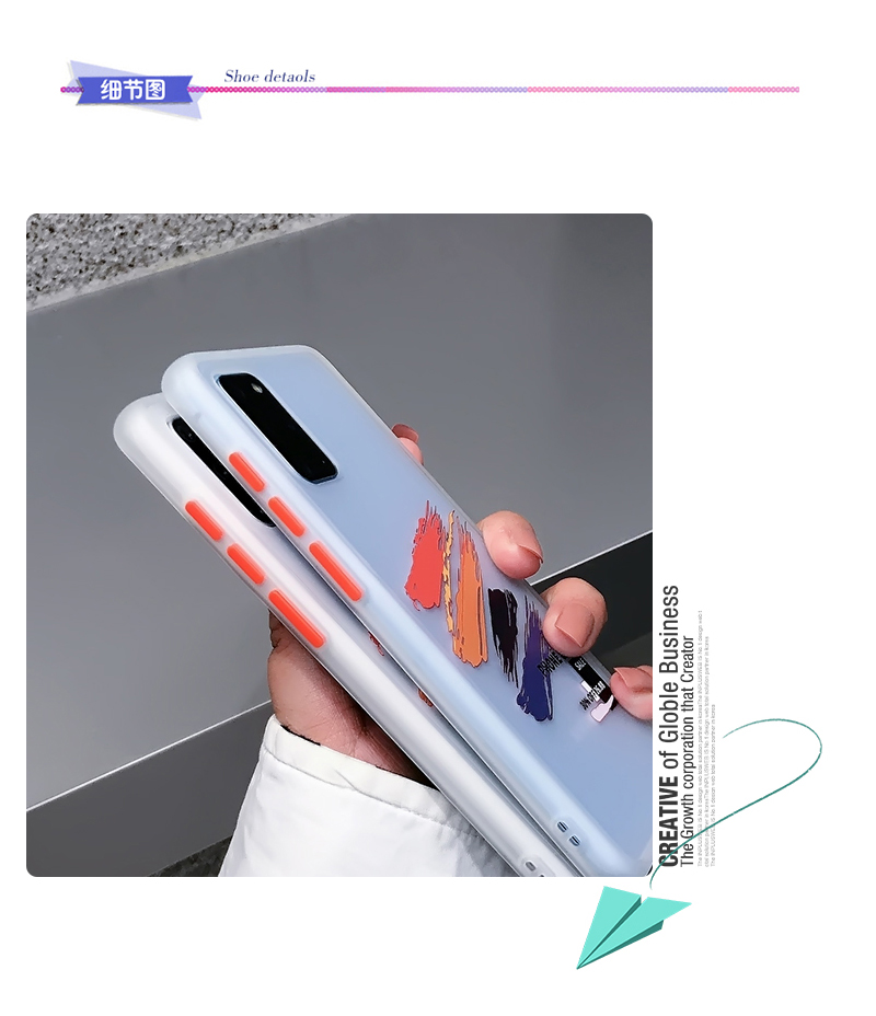 The scrub shell is suitable for Samsung s20fe stylish phone case note20ultra s20plus s9p s10 note10 anti-fall mobile phone bag