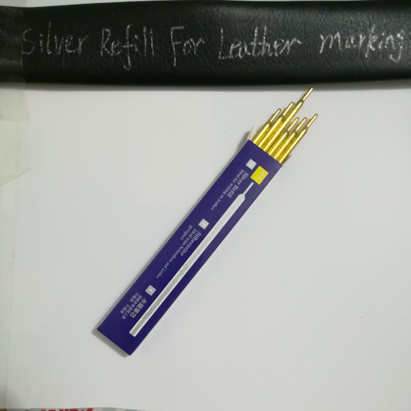 Silver Refill Pen For Leather Marking Hide Marker Refill Silver Pen For Writing on Leather and Tannery Factory Cutting Process